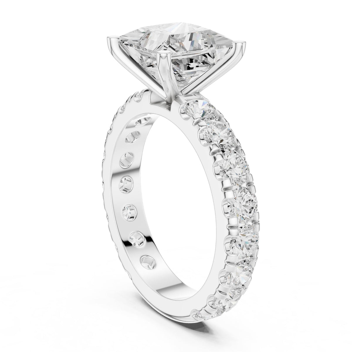 Princess Pave Lab Grown Diamond Engagement Ring