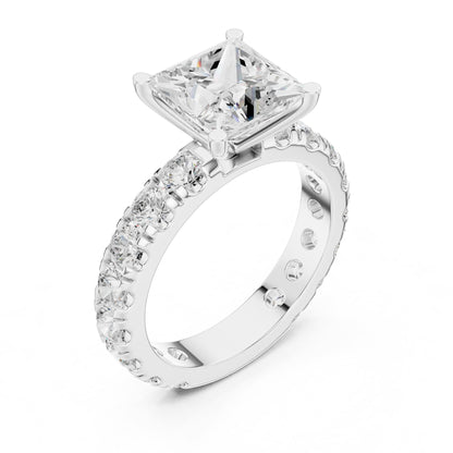 Princess Pave Lab Grown Diamond Engagement Ring