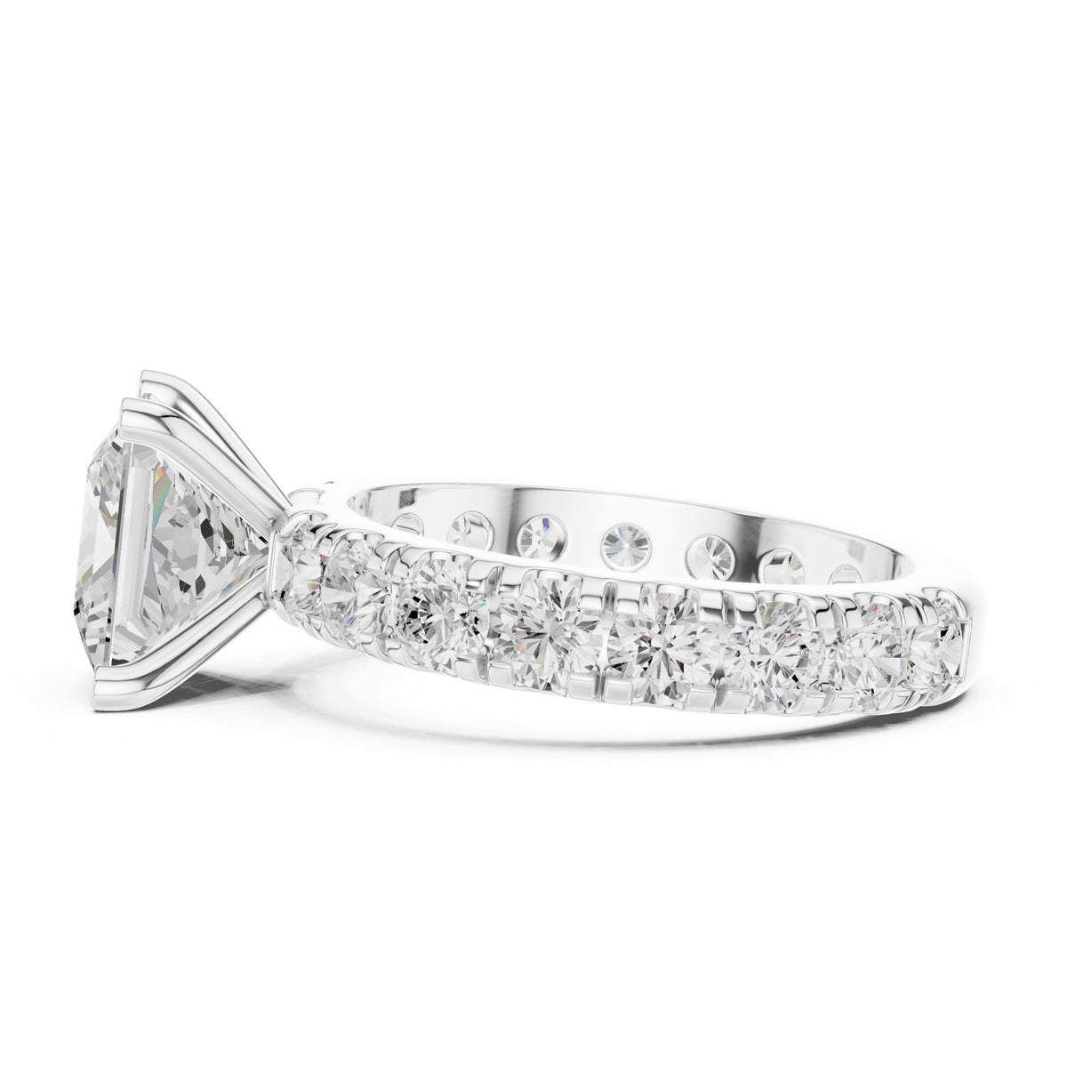 Princess Pave Lab Grown Diamond Engagement Ring