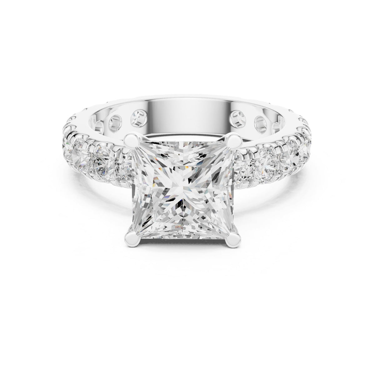 Princess Pave Lab Grown Diamond Engagement Ring
