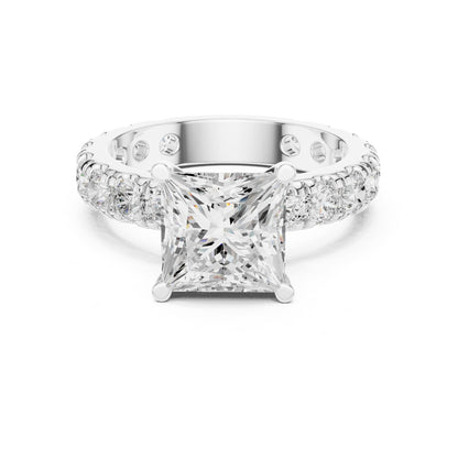 Princess Pave Lab Grown Diamond Engagement Ring
