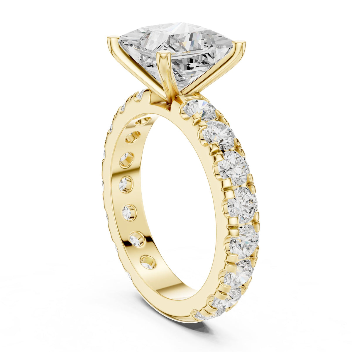 Princess Pave Lab Grown Diamond Engagement Ring