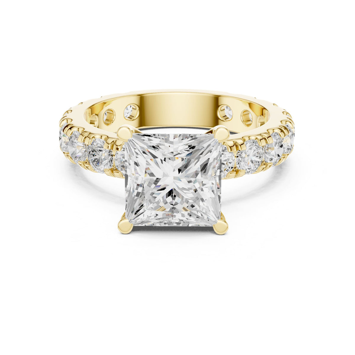 Princess Pave Lab Grown Diamond Engagement Ring