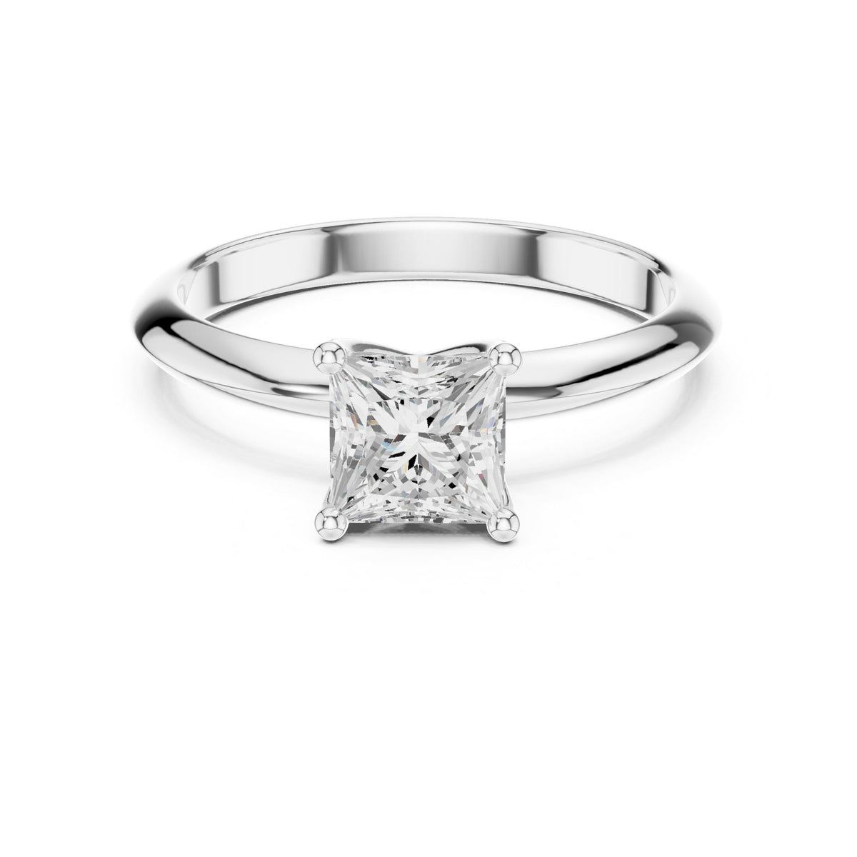 Princess Solitaire Lab Grown Diamond Engagement Ring