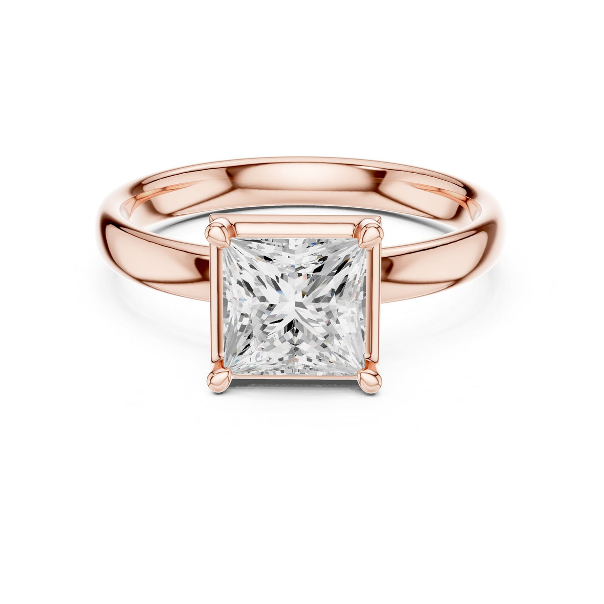 Princess Solitaire Lab Grown Diamond Engagement Ring