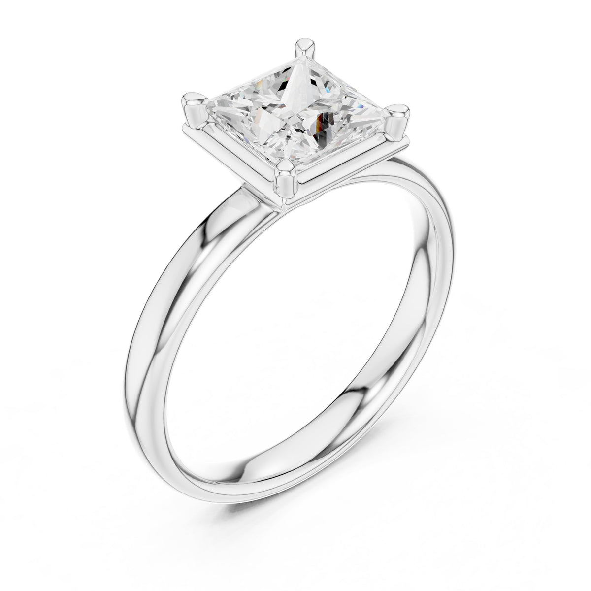 Princess Solitaire Lab Grown Diamond Engagement Ring