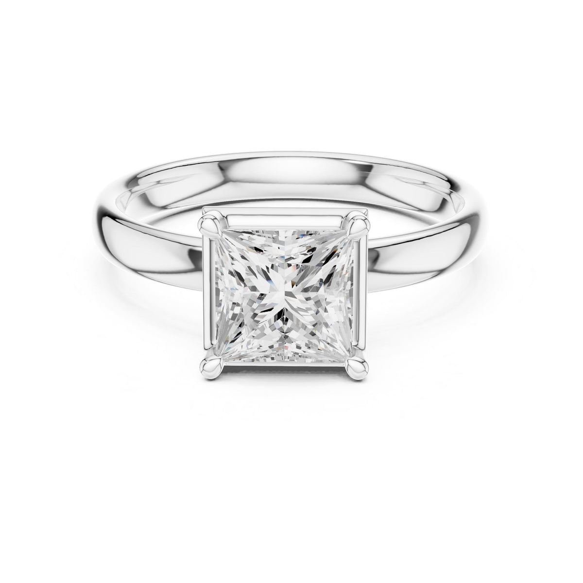 Princess Solitaire Lab Grown Diamond Engagement Ring