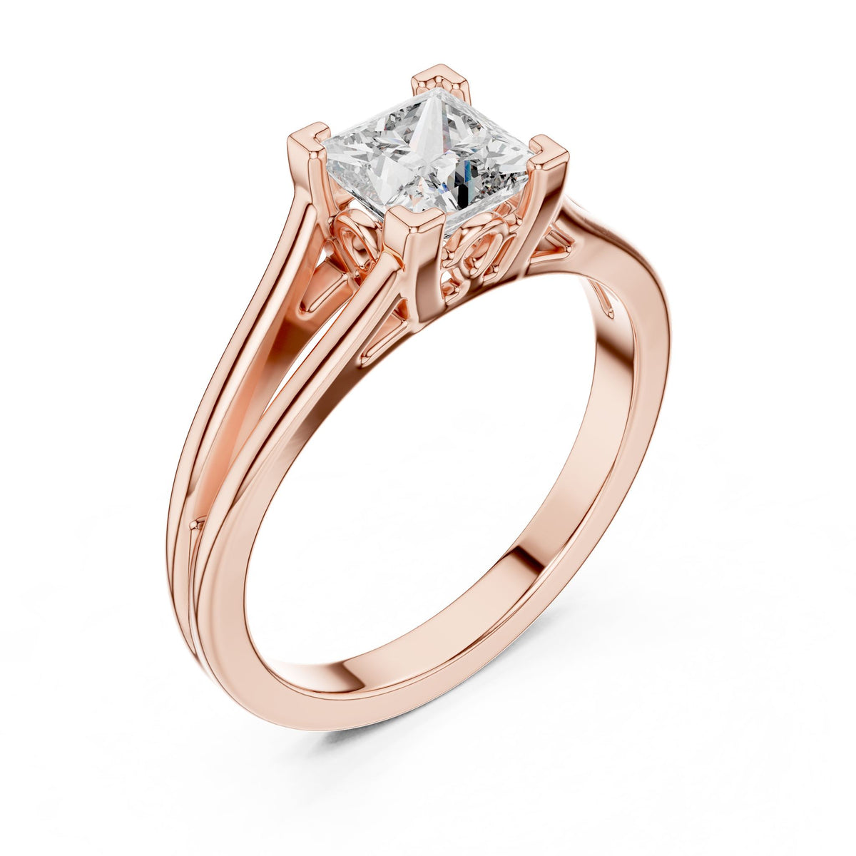 Princess Solitaire Lab Grown Diamond Engagement Ring