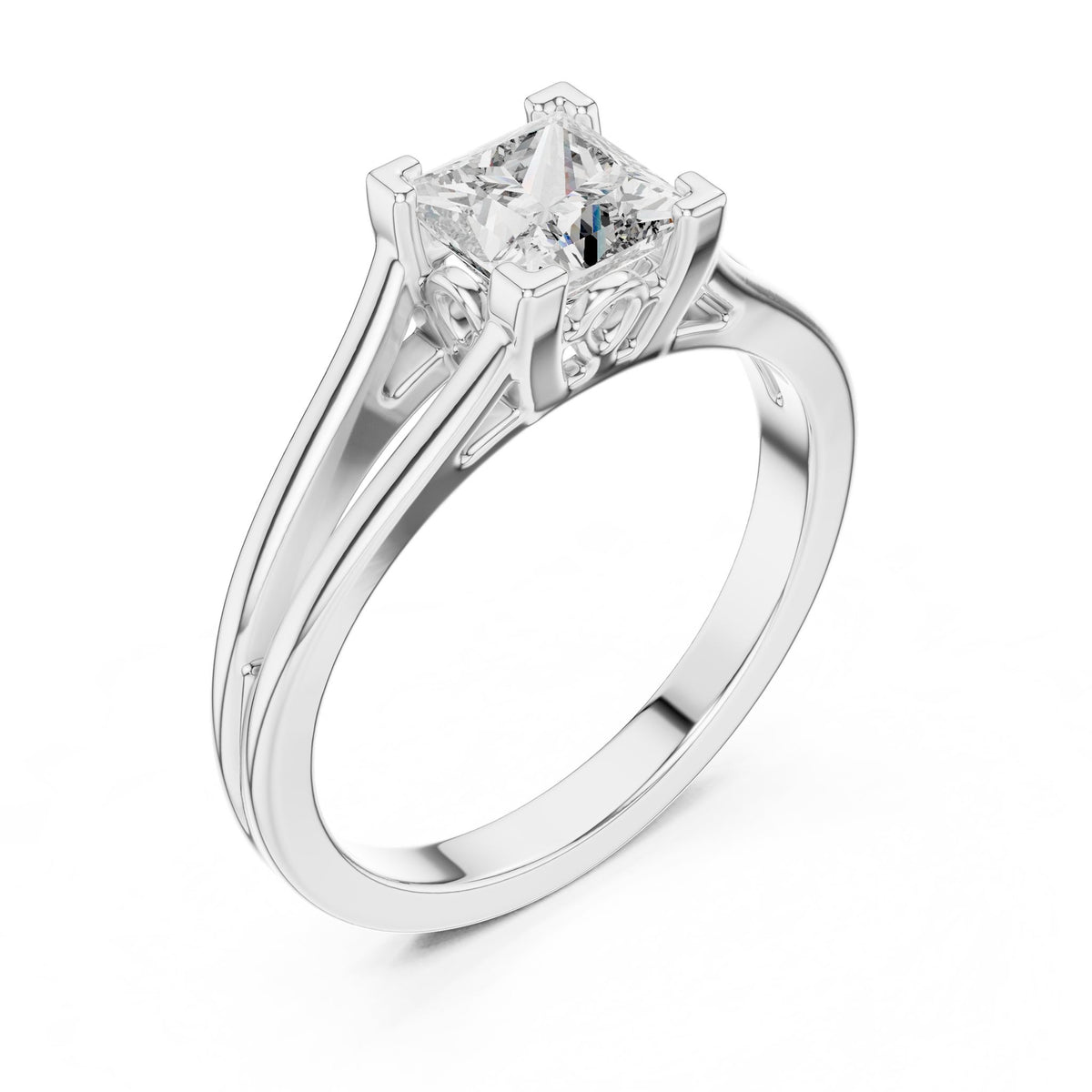 Princess Solitaire Lab Grown Diamond Engagement Ring
