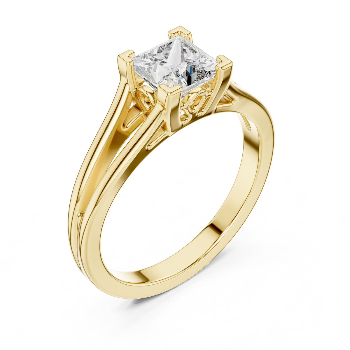 Princess Solitaire Lab Grown Diamond Engagement Ring