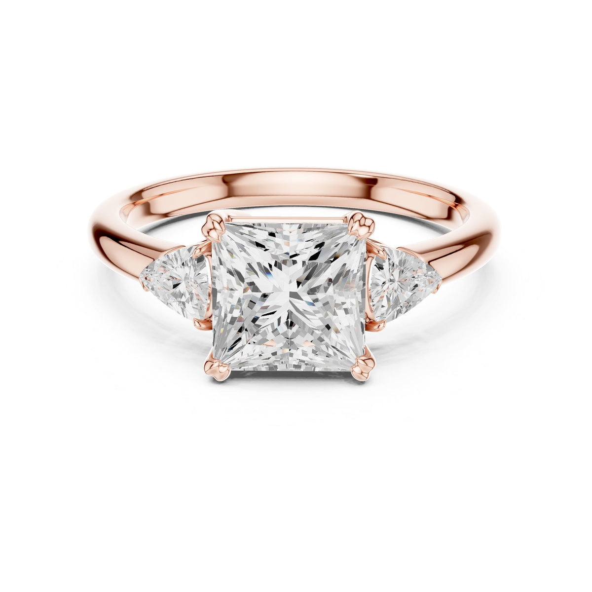 Princess Three Stone Lab Grown Diamond Engagement Ring