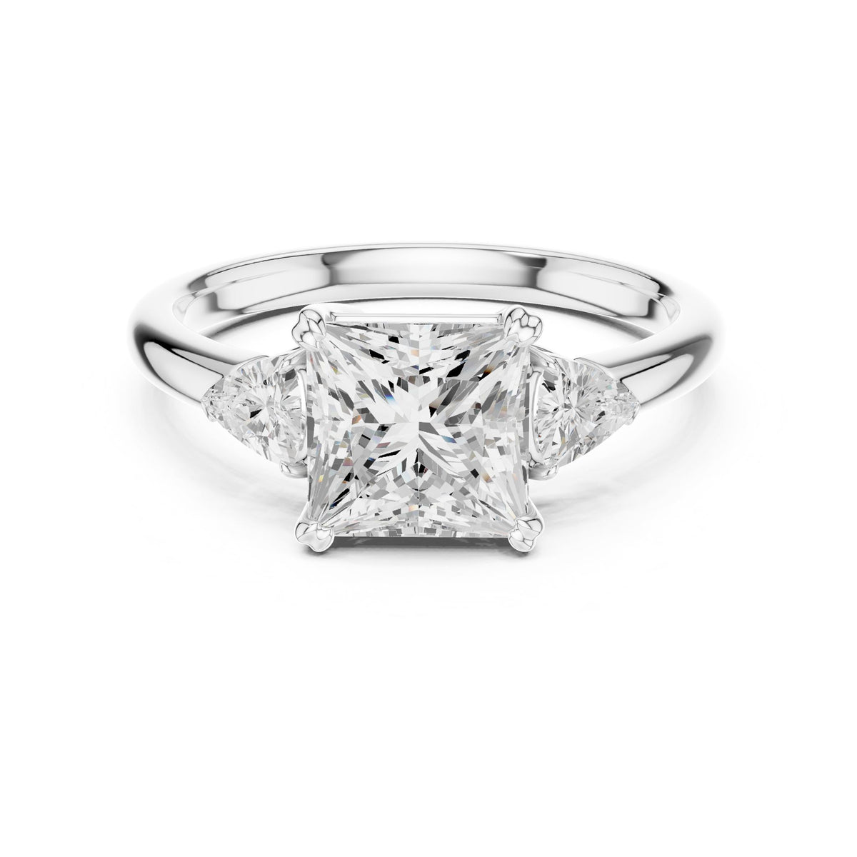 Princess Three Stone Lab Grown Diamond Engagement Ring