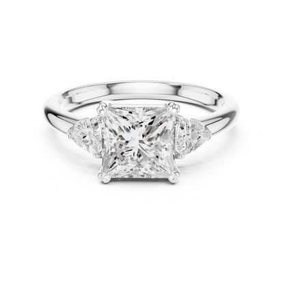 Princess Three Stone Lab Grown Diamond Engagement Ring