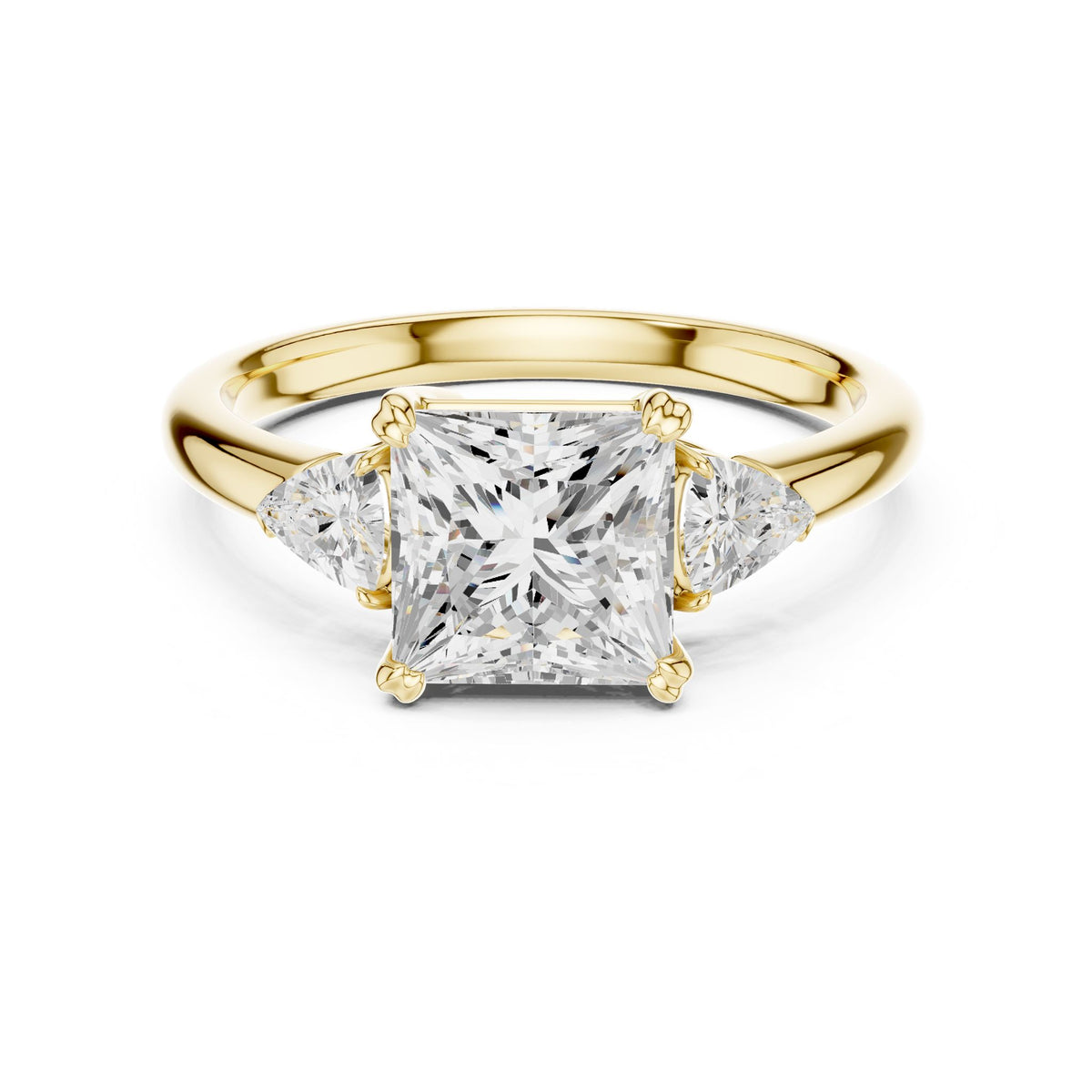 Princess Three Stone Lab Grown Diamond Engagement Ring