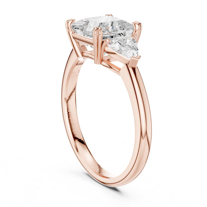Princess Three Stone Lab Grown Diamond Engagement Ring
