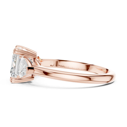 Princess Three Stone Lab Grown Diamond Engagement Ring