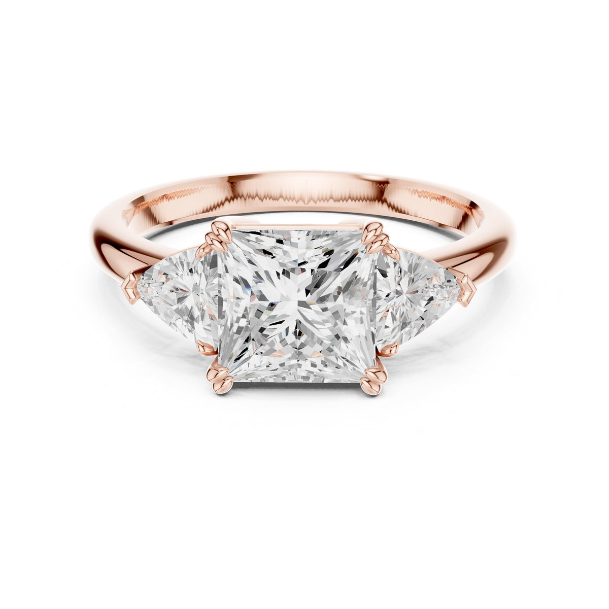 Princess Three Stone Lab Grown Diamond Engagement Ring