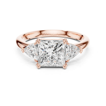 Princess Three Stone Lab Grown Diamond Engagement Ring