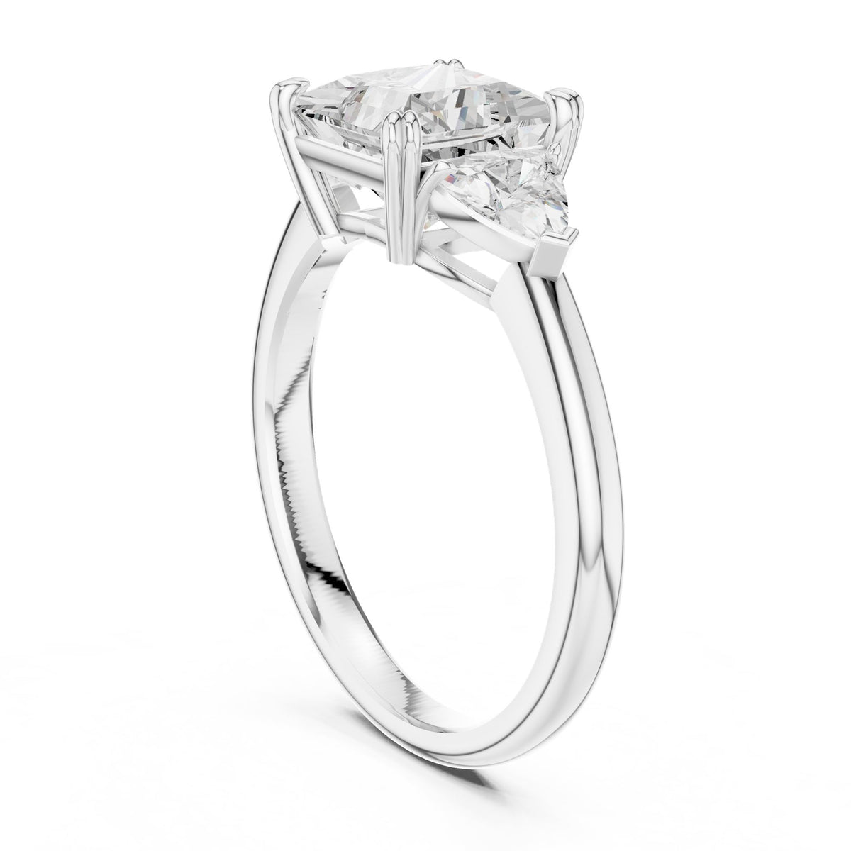 Princess Three Stone Lab Grown Diamond Engagement Ring