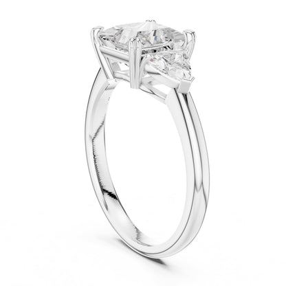 Princess Three Stone Lab Grown Diamond Engagement Ring