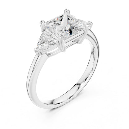 Princess Three Stone Lab Grown Diamond Engagement Ring