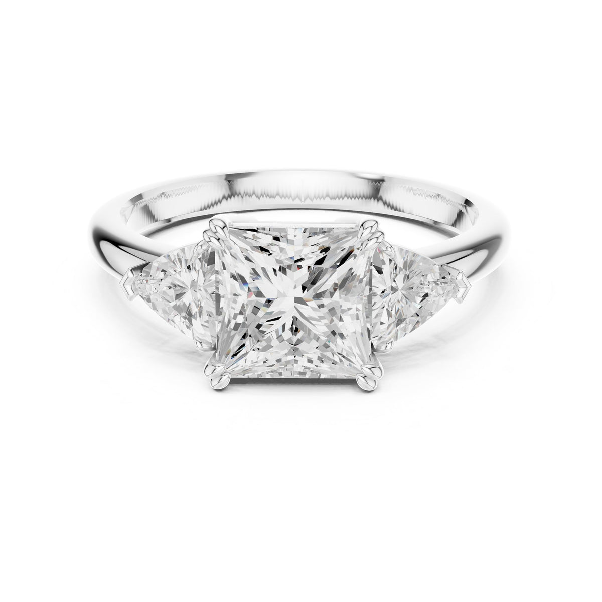 Princess Three Stone Lab Grown Diamond Engagement Ring
