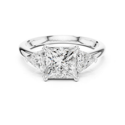 Princess Three Stone Lab Grown Diamond Engagement Ring