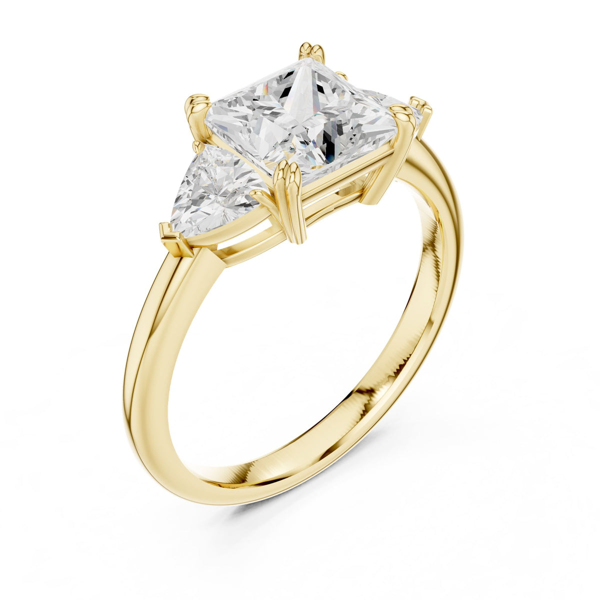 Princess Three Stone Lab Grown Diamond Engagement Ring