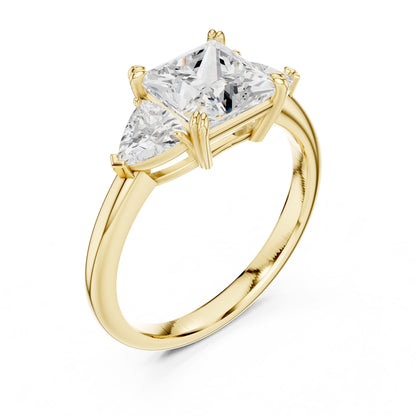 Princess Three Stone Lab Grown Diamond Engagement Ring