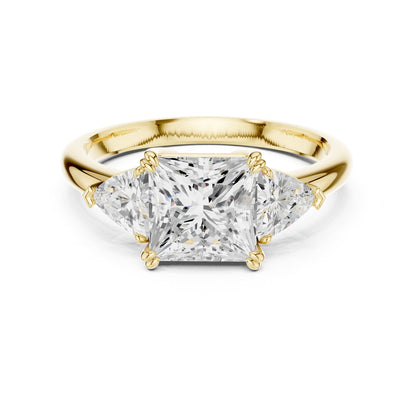 Princess Three Stone Lab Grown Diamond Engagement Ring