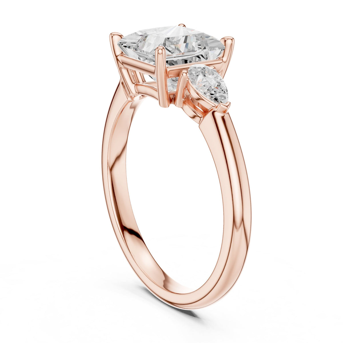 Princess Three Stone Lab Grown Diamond Engagement Ring
