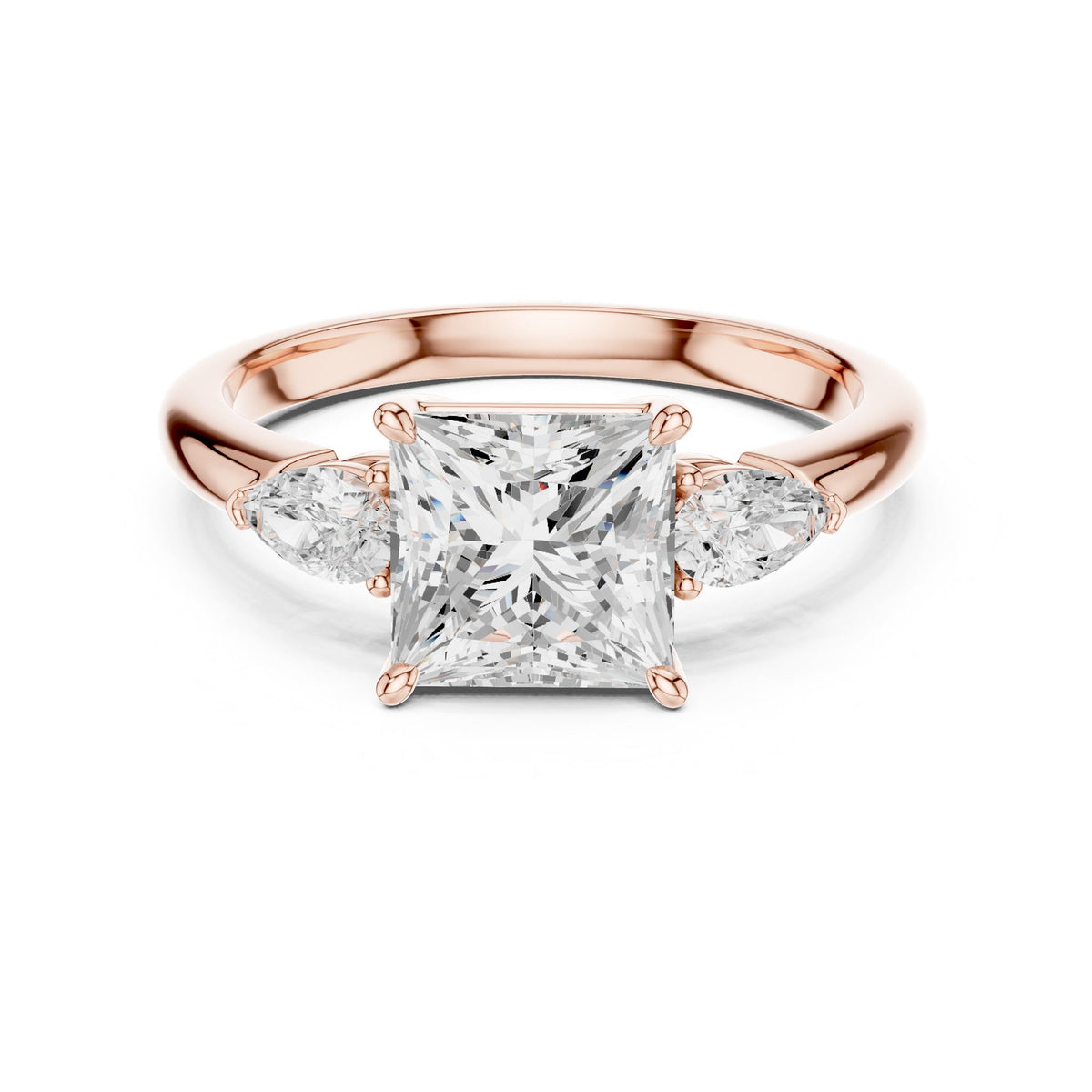 Princess Three Stone Lab Grown Diamond Engagement Ring