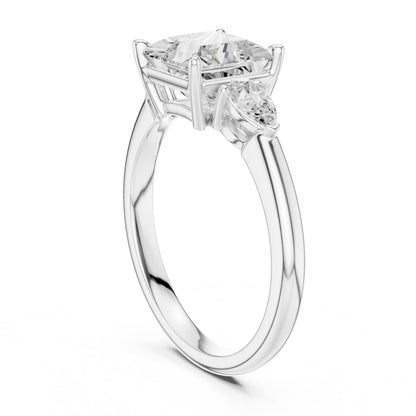 Princess Three Stone Lab Grown Diamond Engagement Ring
