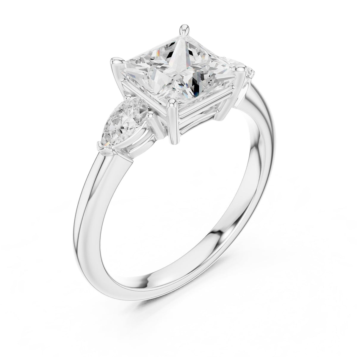Princess Three Stone Lab Grown Diamond Engagement Ring
