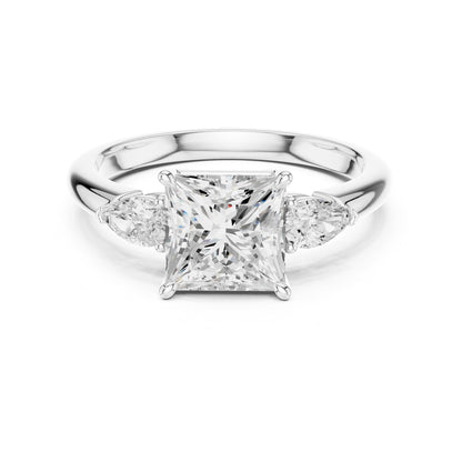 Princess Three Stone Lab Grown Diamond Engagement Ring