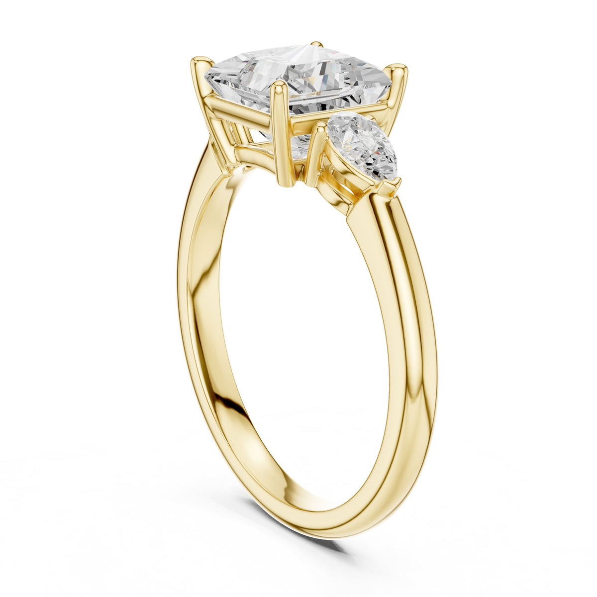 Princess Three Stone Lab Grown Diamond Engagement Ring