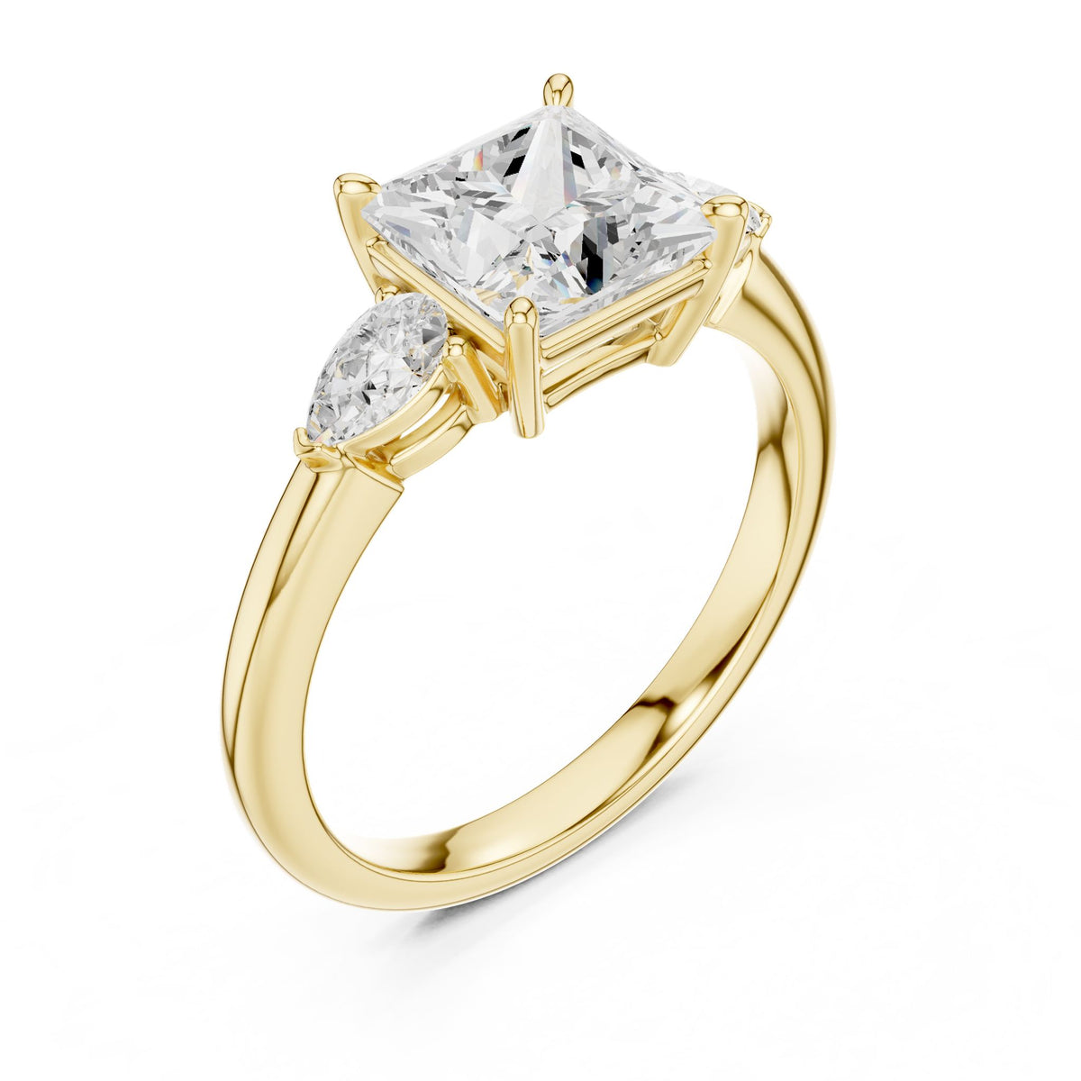 Princess Three Stone Lab Grown Diamond Engagement Ring