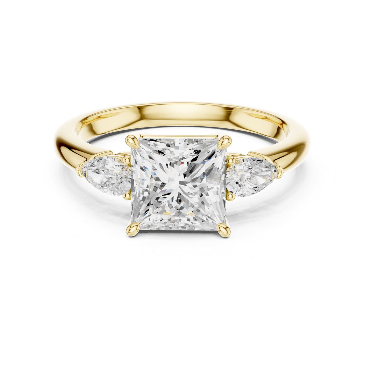 Princess Three Stone Lab Grown Diamond Engagement Ring