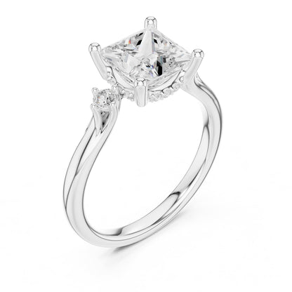 Princess Three Stone Lab Grown Diamond Engagement Ring