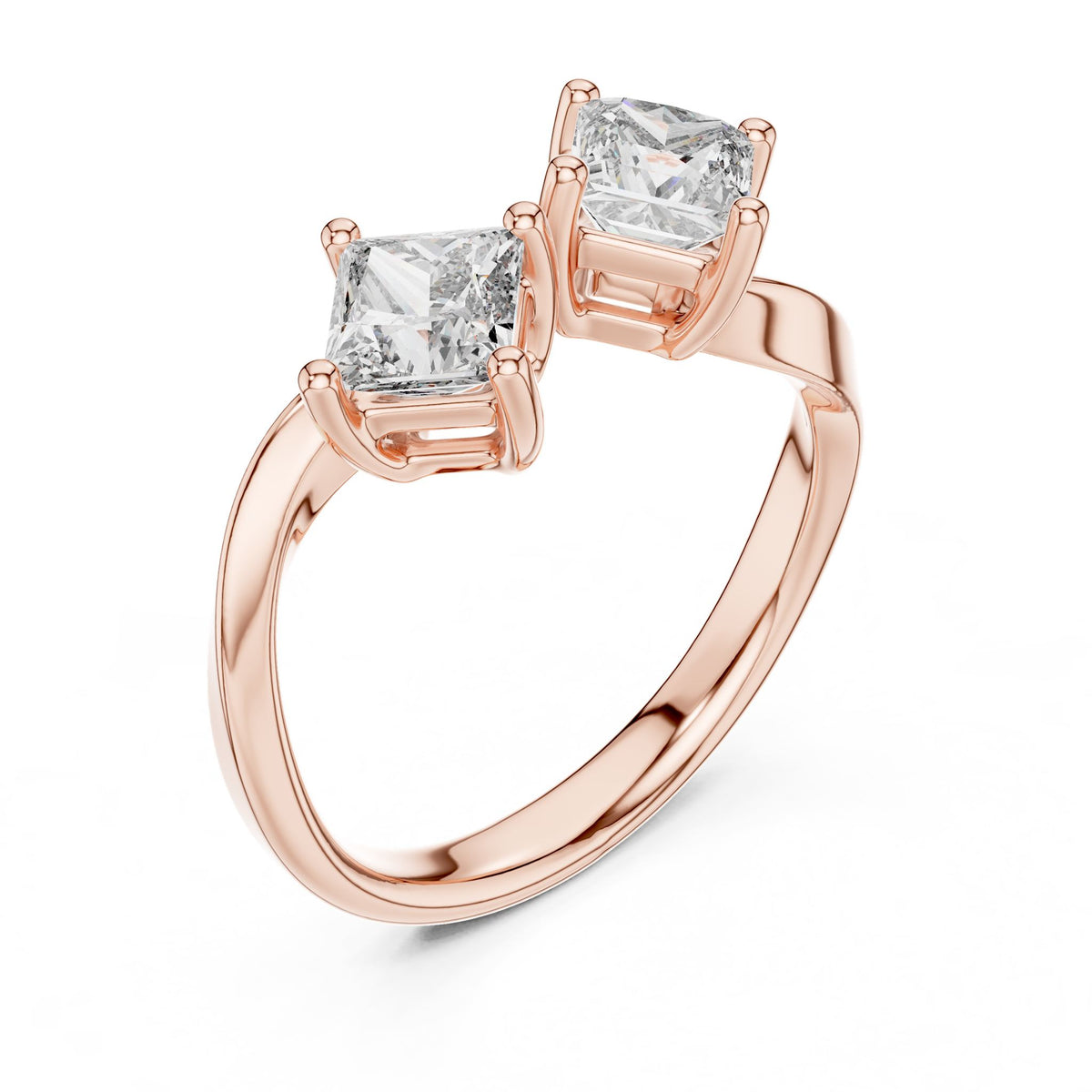 Princess Three Stone Lab Grown Diamond Engagement Ring