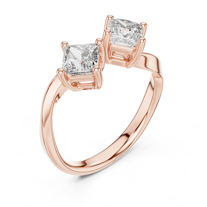 Princess Three Stone Lab Grown Diamond Engagement Ring