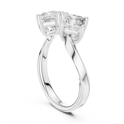 Princess Three Stone Lab Grown Diamond Engagement Ring