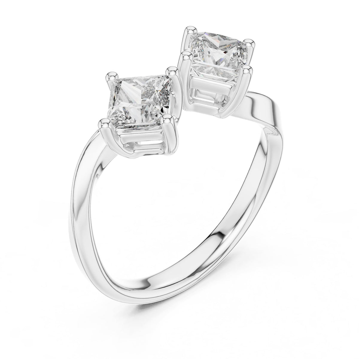 Princess Three Stone Lab Grown Diamond Engagement Ring