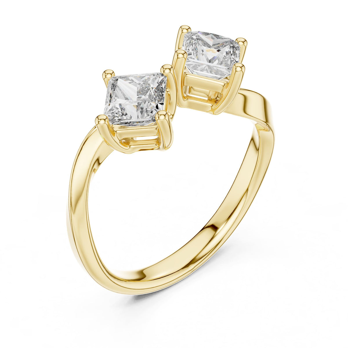 Princess Three Stone Lab Grown Diamond Engagement Ring