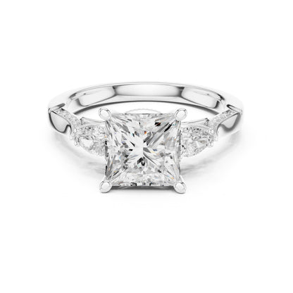 Princess Three Stone Lab Grown Diamond Engagement Ring