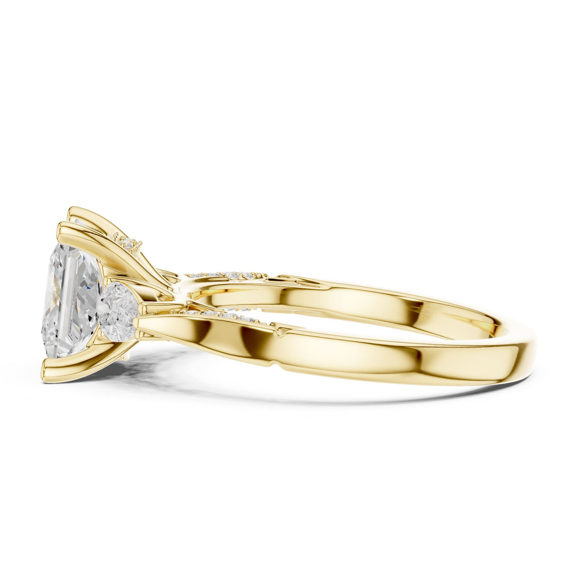 Princess Three Stone Lab Grown Diamond Engagement Ring