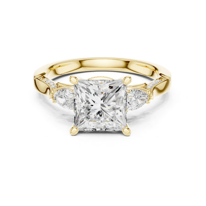 Princess Three Stone Lab Grown Diamond Engagement Ring