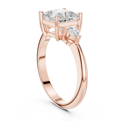 Princess Three Stone Lab Grown Diamond Engagement Ring