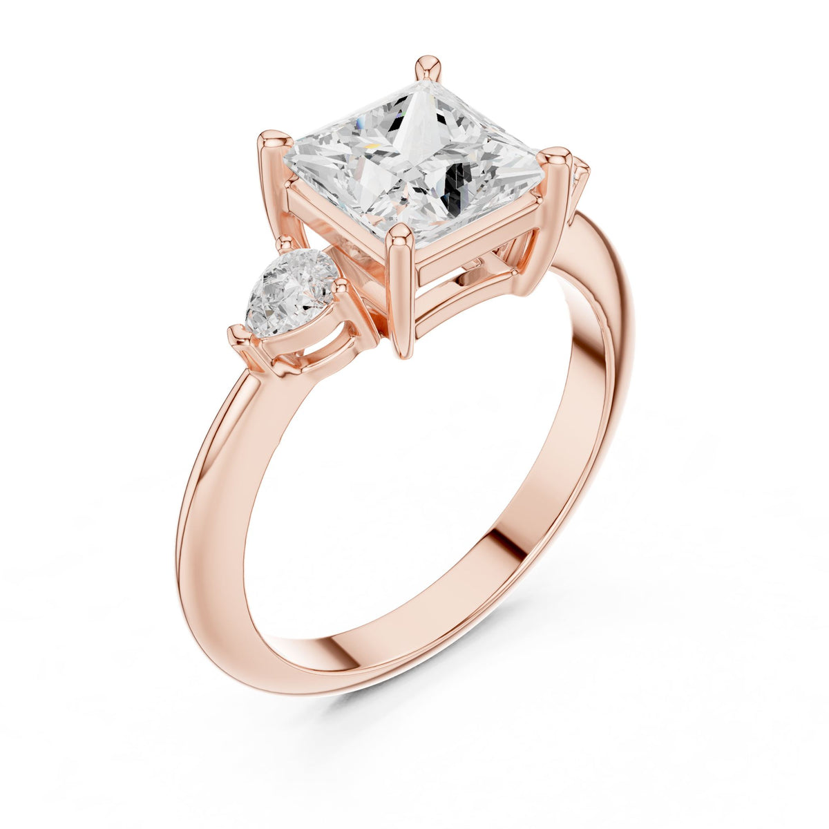 Princess Three Stone Lab Grown Diamond Engagement Ring