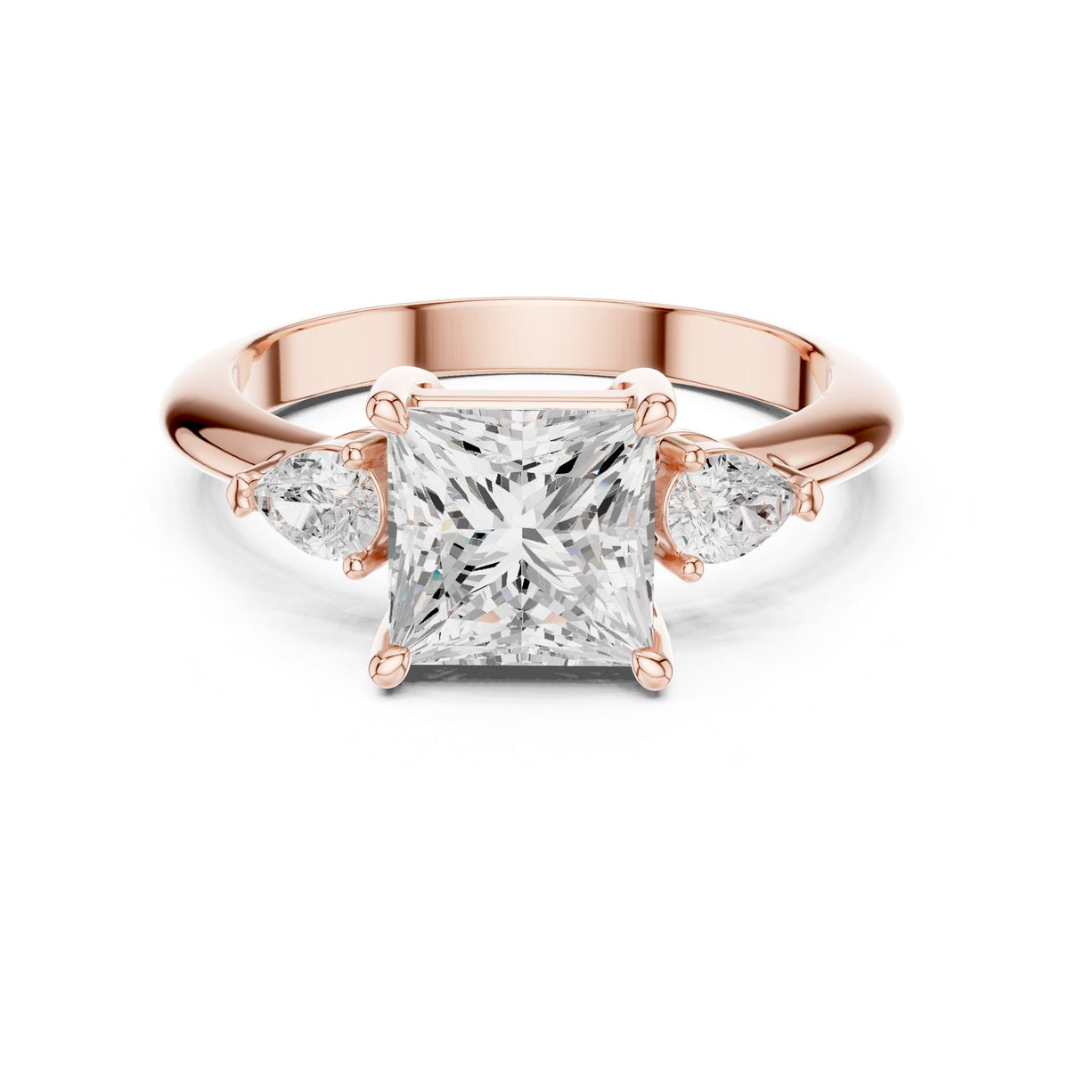 Princess Three Stone Lab Grown Diamond Engagement Ring